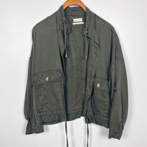 Urban Outfitters Utility Jacket Roll Tab Sleeve Women's Size XS Olive Green